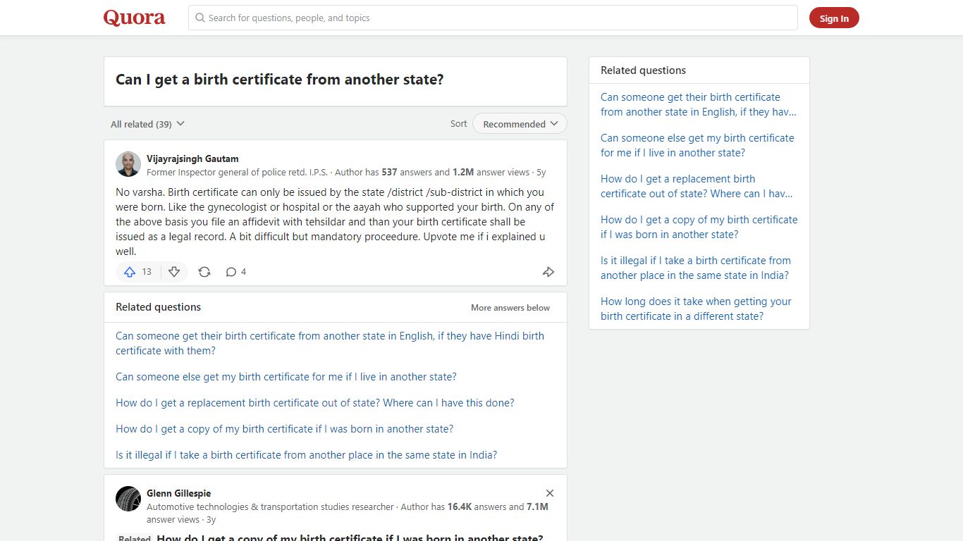 Can I get a birth certificate from another state? - Quora